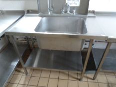 *Stainless Steel Commercial Sink Unit with Swan Ne