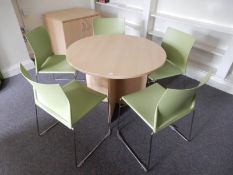 *Meeting Room circular Table in Light Beech Finish
