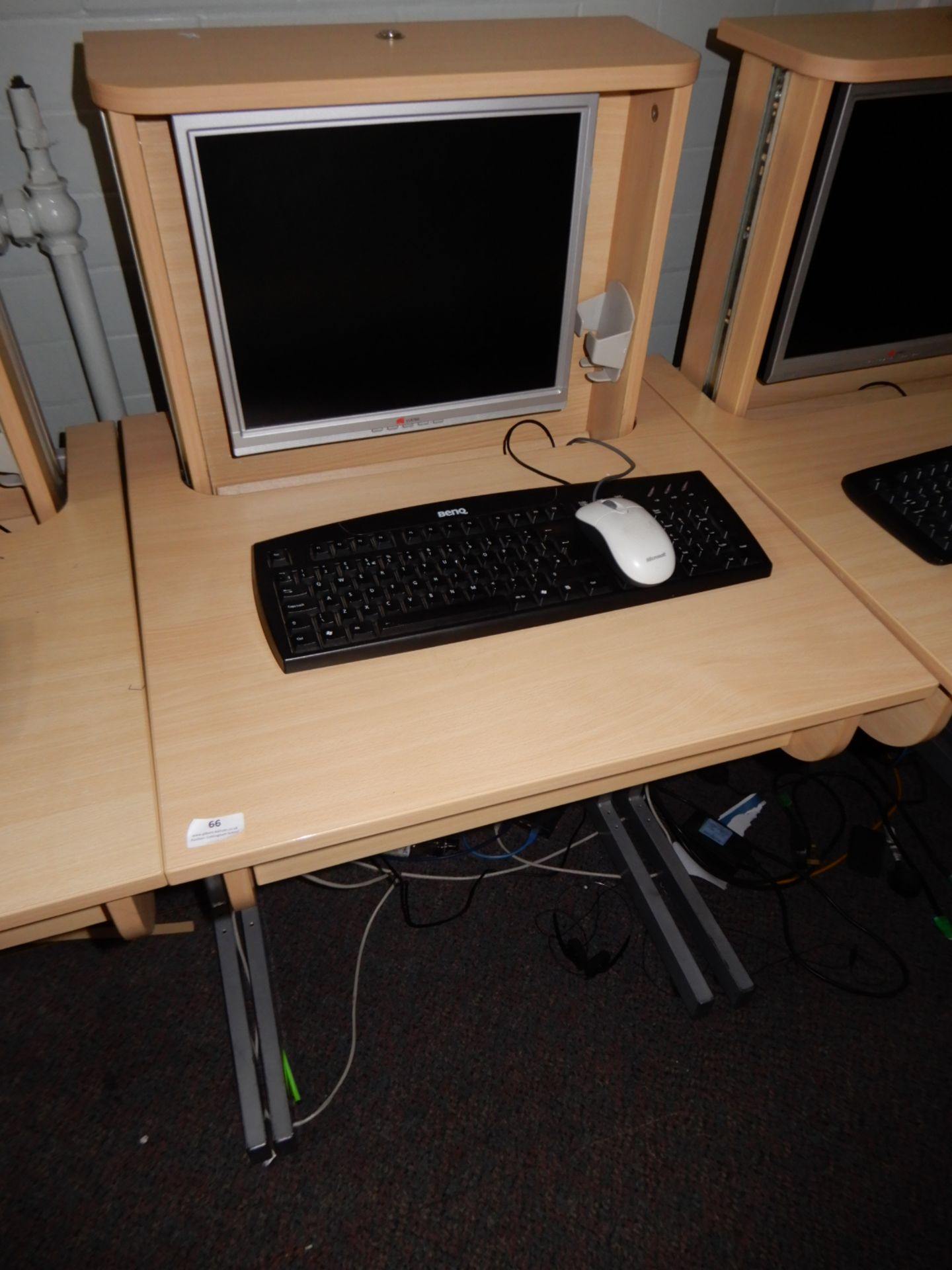 *Computer Work Station in Light Beech Finish with - Image 2 of 2