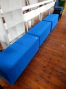 *3 Blue Upholstered Seating Units
