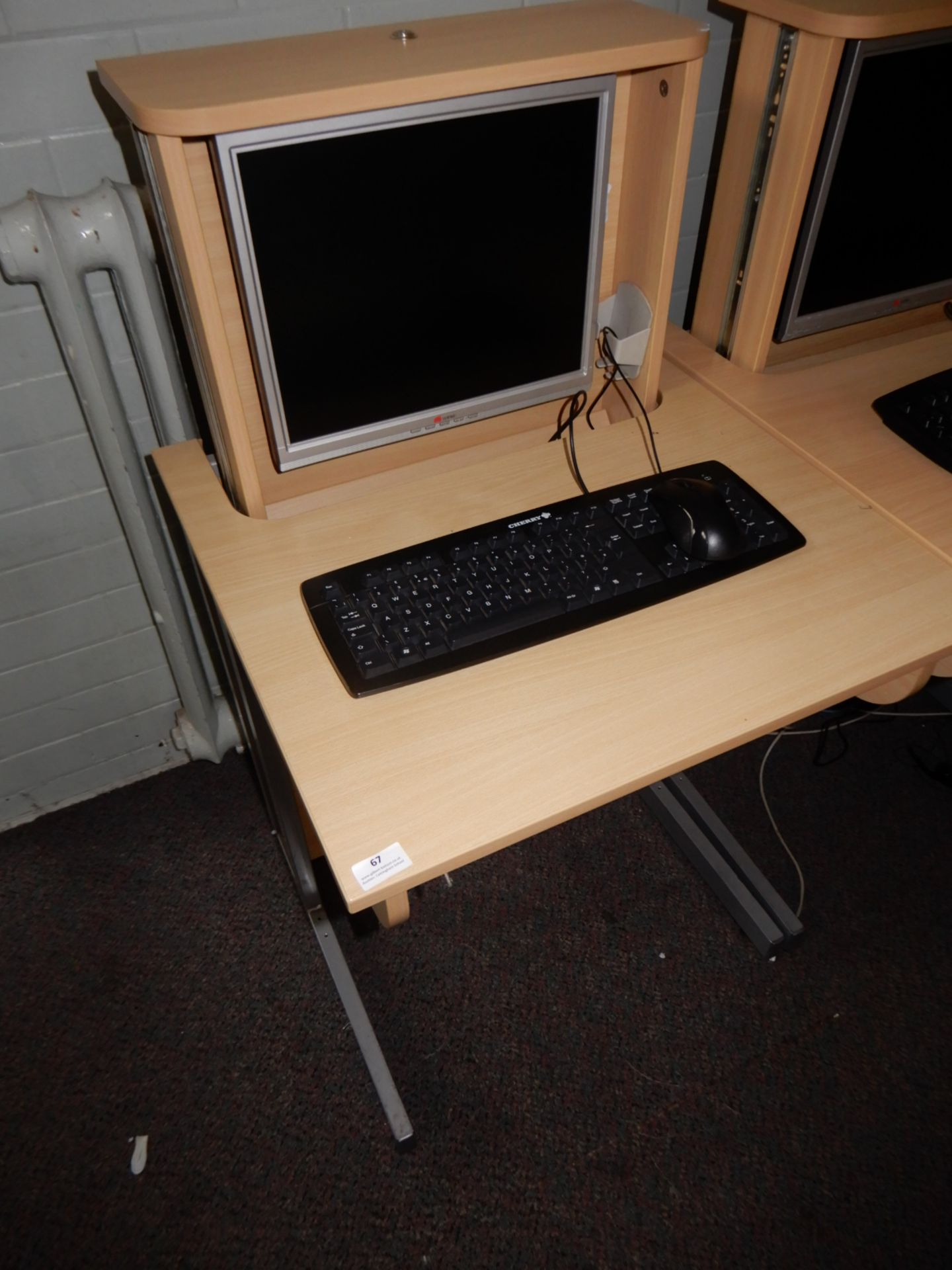 *Computer Work Station in Light Beech Finish with - Image 2 of 2