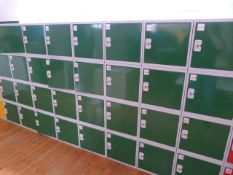 *Thirty Two Grey & Green Cubicle Lockers