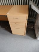 *Standalone Three Drawer Unit in Light Beech Finis