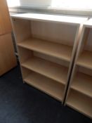 *Open Fronted Bookcase in Light Beech Finish