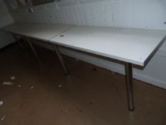 *Wall Mounted Work Table with Chrome Supports