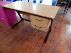 *Beech & Black Contemporary Style Desk