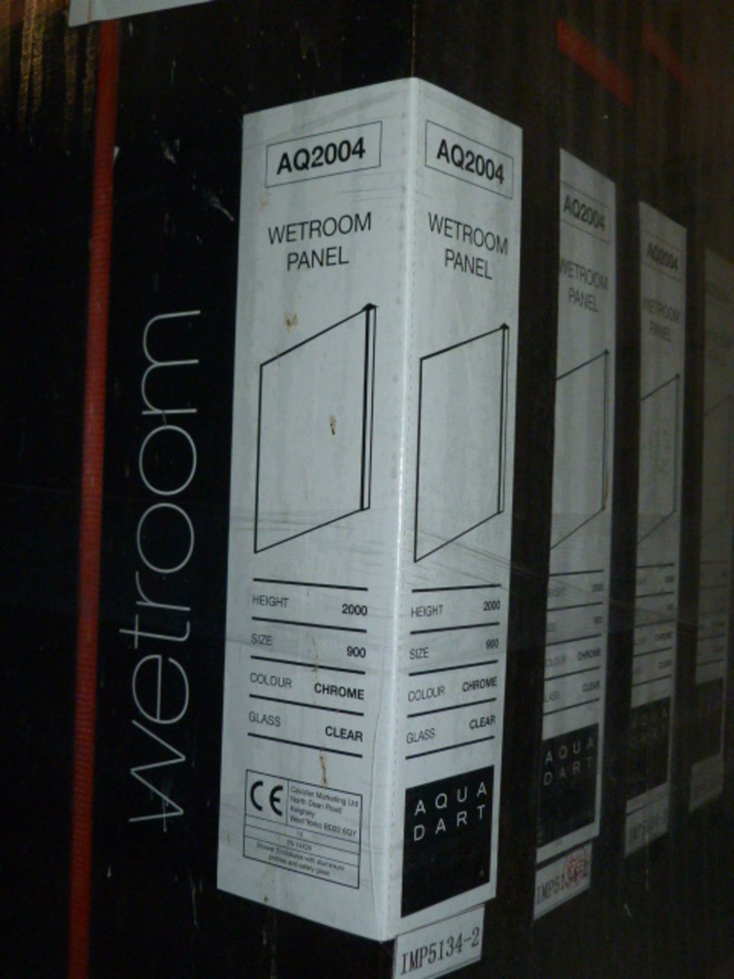 *Pallet Containing 14 Wet Room Glass Panels AQ 204