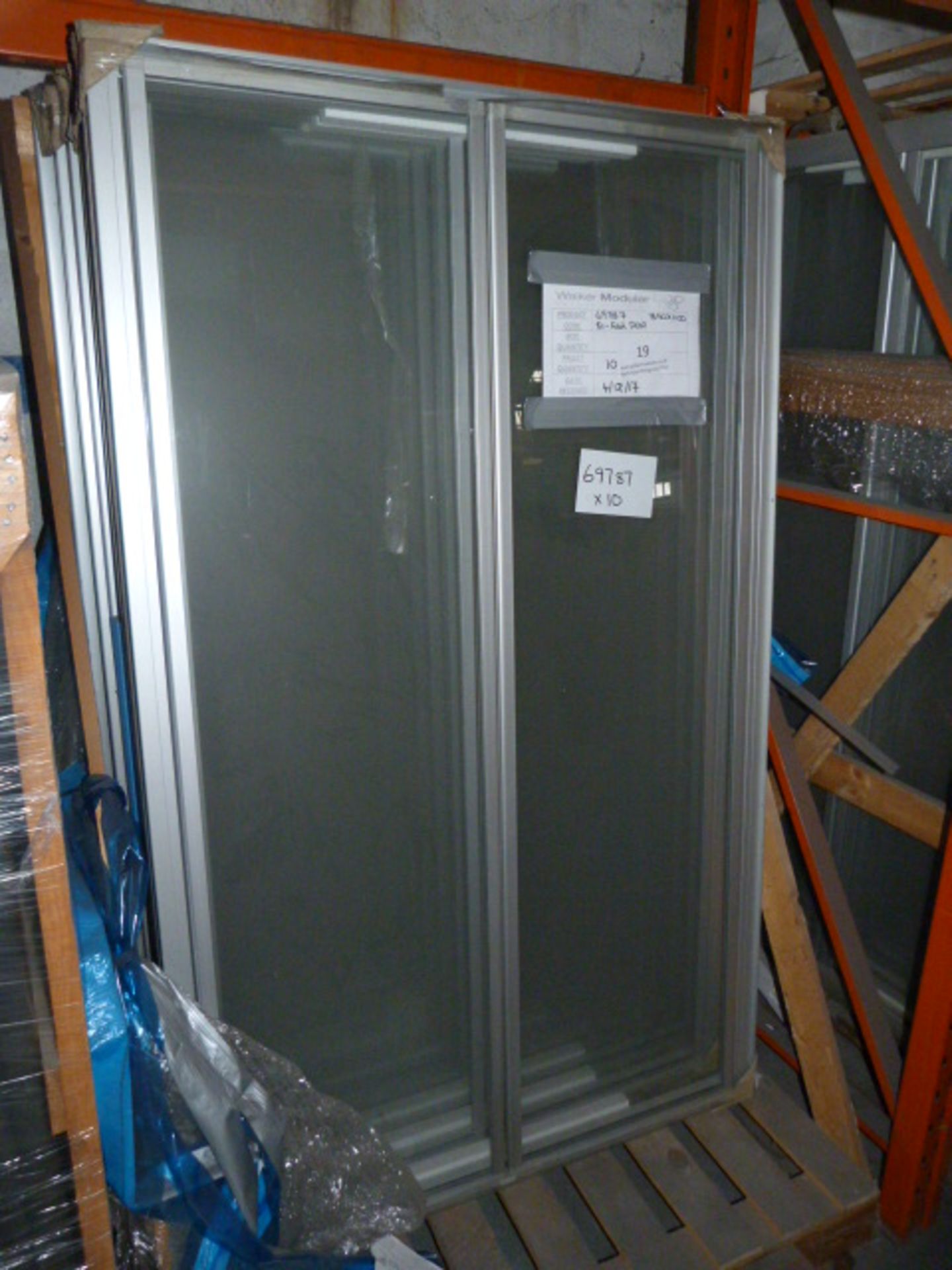 *10 1850 by 1100 Aluminium Bi Fold Shower Doors