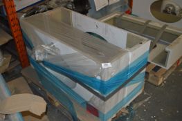 *Pallet Containing 2 White Vanity Units, 1 Sink