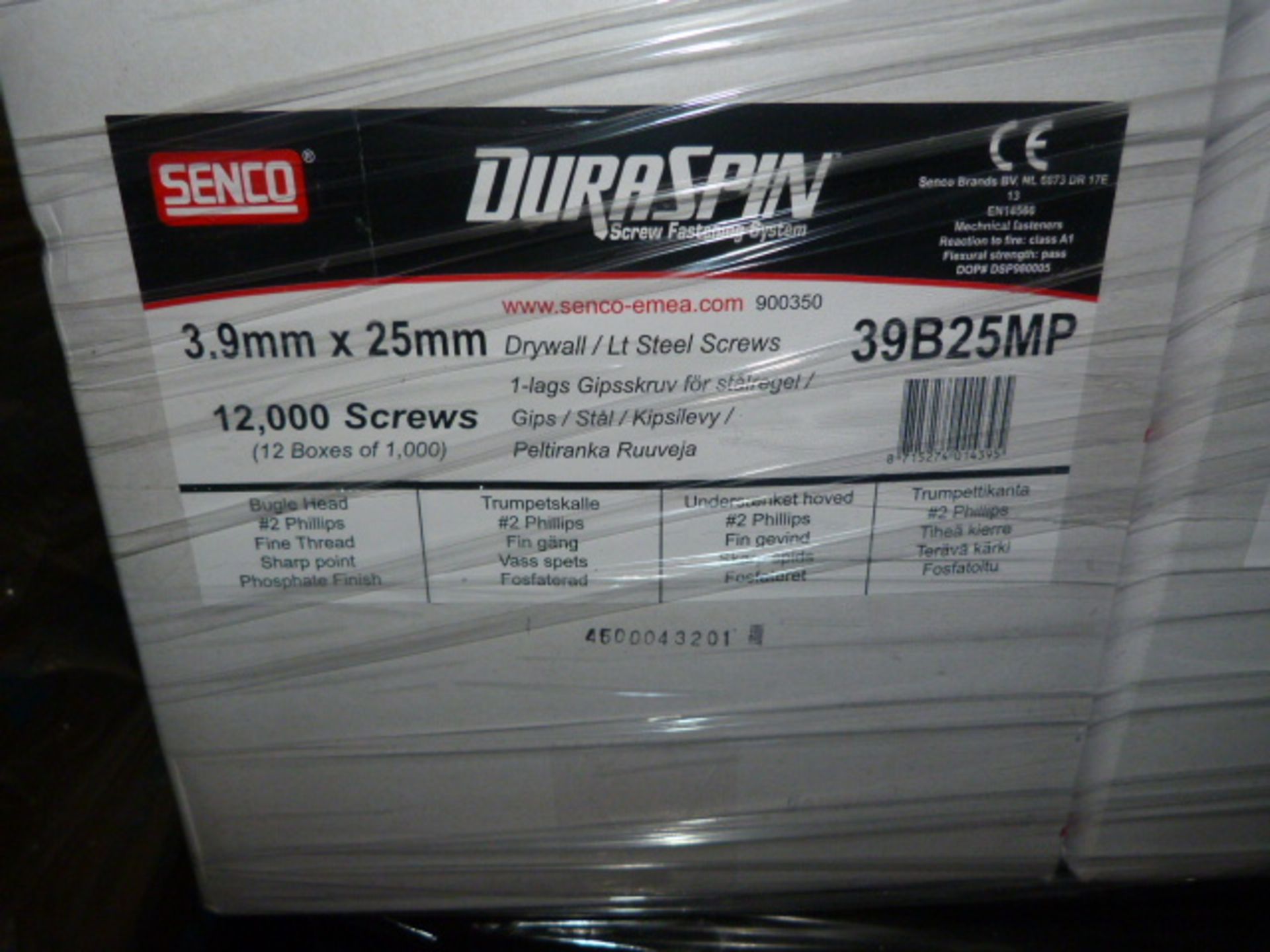 *3 Cartons Containing 12,000 Duraspin 3.9 by 25 mm