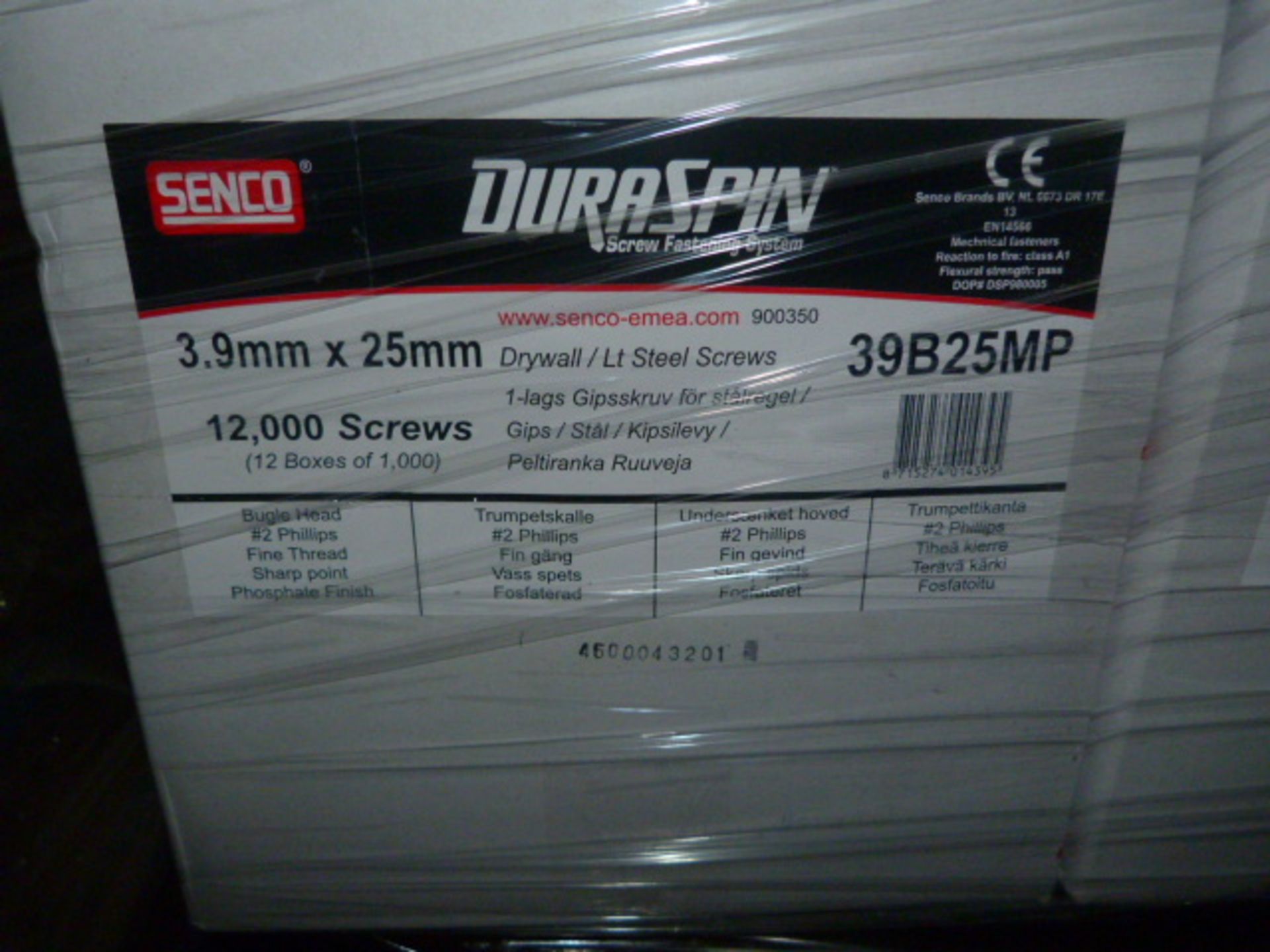 *3 Cartons Containing 12,000 Duraspin 3.9 by 25 mm