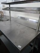 Stainless Steel Preparation Table with Shelf and R