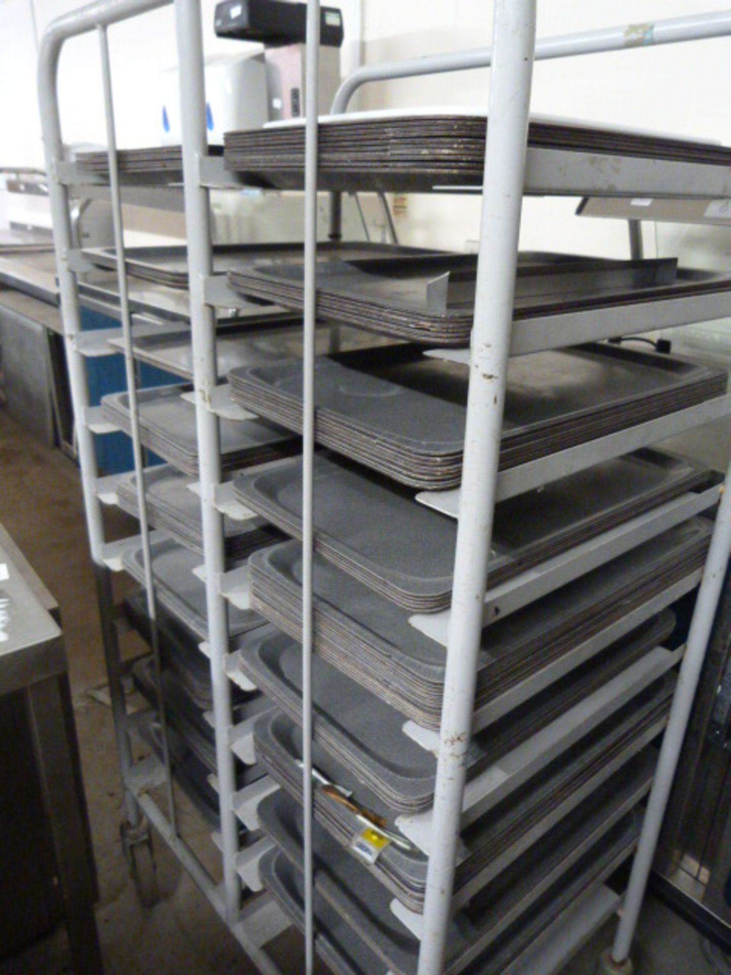 Tray Rack with a Quantity of Trays