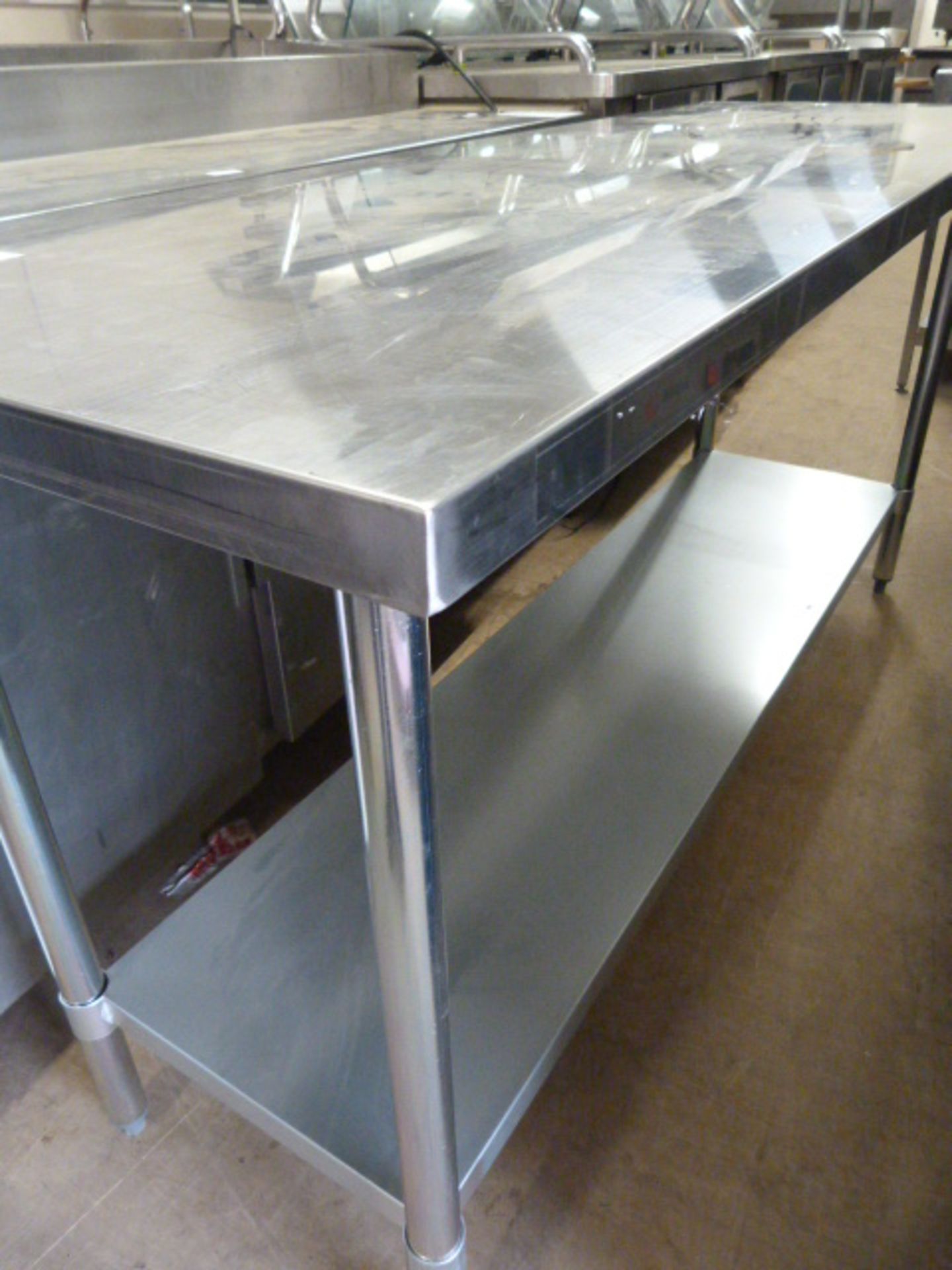 Stainless Steel Preparation Table with Shelf 180x6