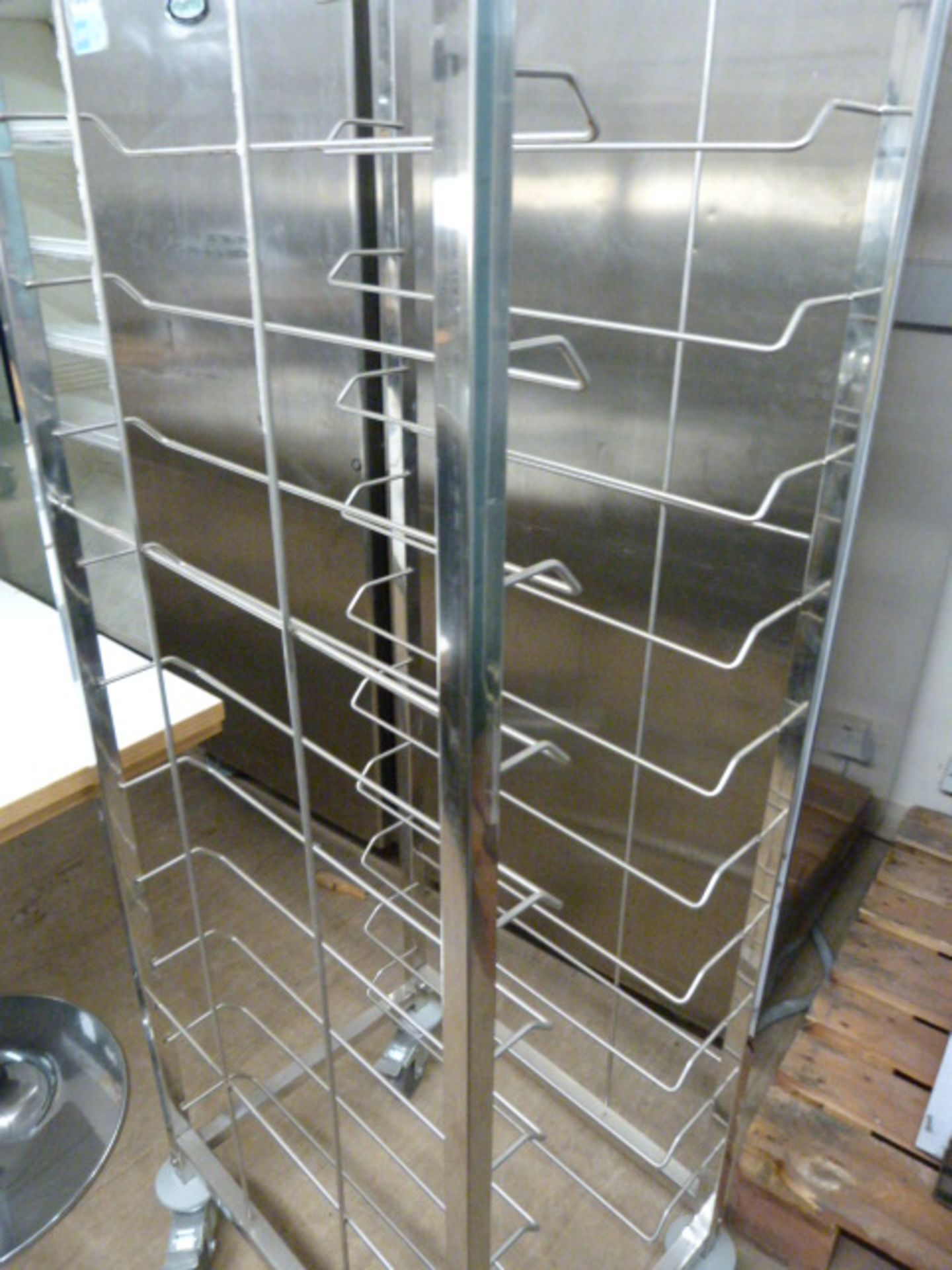 Stainless Steel Tray Rack on Wheels