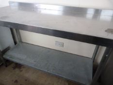Stainless Steel Preparation Table with Shelf 150x6