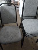 Four Upholstered Metal Framed Chairs
