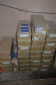 *34 Boxes of 10 by 10 Brillo Azul Blue Ceramic til
