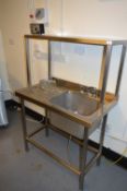 *Stainless Steel Sink Unit with Over Shelf