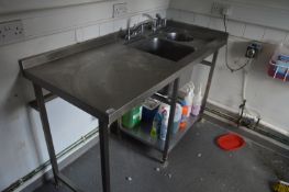 *Stainless Steel Commercial Sink Unit with Left Ha