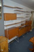 String Furniture Sweden Ladderax Style Four Section Wall Unit