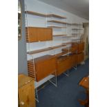 String Furniture Sweden Ladderax Style Four Section Wall Unit