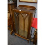 Walnut Cased Single Door Display Cabinet