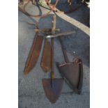 Farming Tools Including Hay Shovels and Hay Cutting Blades