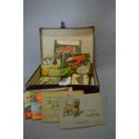 Small Travel Case and Contents of Brooke Bond Tea Cards and Wills Cigarette Cards