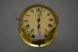 Smith Empire Circular Brass Ships Clock