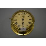 Smith Empire Circular Brass Ships Clock