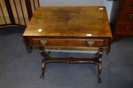 Walnut Hall Table with Drop Ends on Cabriole Legs