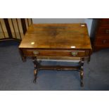 Walnut Hall Table with Drop Ends on Cabriole Legs