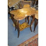 Walnut Poker Work Occasional Table