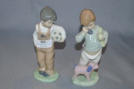 Pair of Nao Lladro Figurines - Young Boys