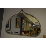 Kidney Shaped Bevelled Edge Wall Mirror