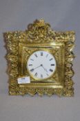 Decorative Brass Framed Mantel Clock Circa 1900