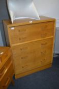 1950's Oak E-Gomme G-Plan Five Height Chest of Drawers