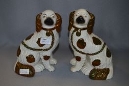 Pair of Staffordshire Type Spaniel Dogs