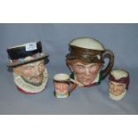 Four Royal Doulton Toby Jugs