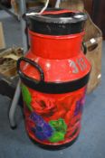 Floral Painted Milk Churn