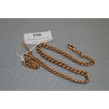 9ct Rose Gold Pocket Watch Chain - Approx 37.3g