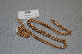 9ct Rose Gold Pocket Watch Chain - Approx 37.3g