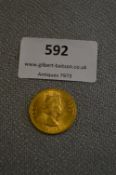 Gold Full Sovereign 1958