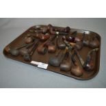 Collection of Tobacco Pipes (Some with Silver Bands)