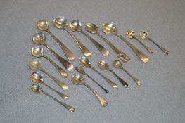 Seventeen Hallmarked Silver Condiment Spoons - Approx 104g