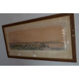 Framed Victorian Panoramic View Print - Scarborough
