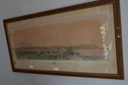 Framed Victorian Panoramic View Print - Scarborough