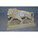 White Pottery Figurine - Lion