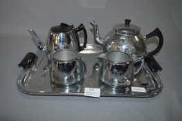 Swan Brand Chrome Five Piece Tea Set